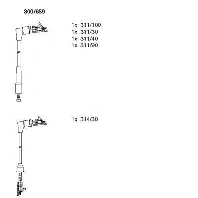 BREMI 300659 Комплект дротів запалювання