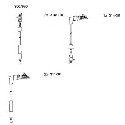 BREMI 300990 Комплект дротів запалювання