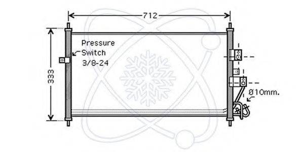CALSONIC KANSEI 94521 Конденсатор, кондиціонер