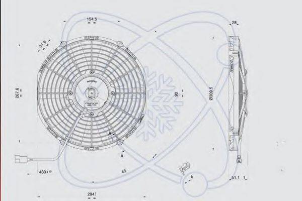 CALSONIC KANSEI 1209020 Вентилятор, охолодження двигуна