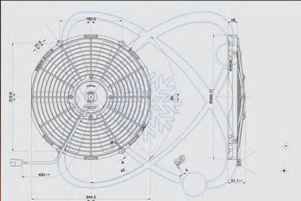 CALSONIC KANSEI 1209034 Вентилятор, охолодження двигуна