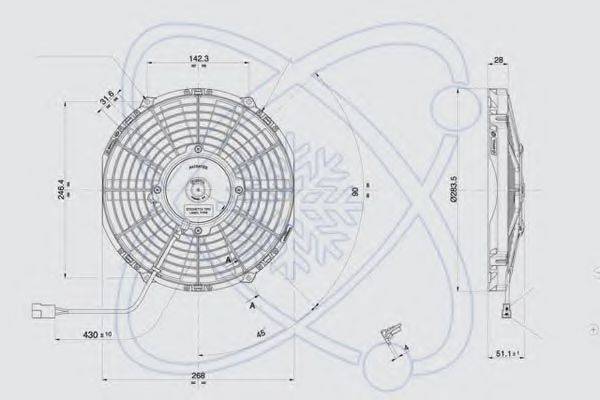 CALSONIC KANSEI 1209003 Вентилятор, охолодження двигуна