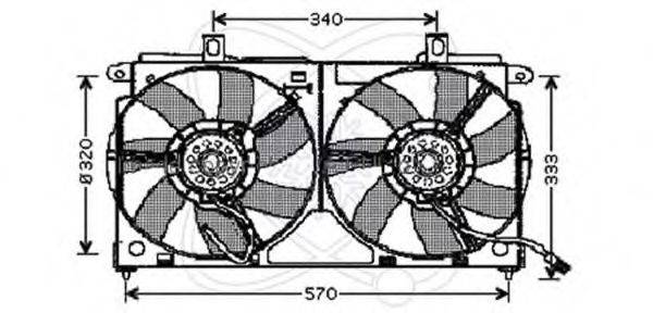 CALSONIC KANSEI 8EW 351 044-151 Вентилятор, охолодження двигуна