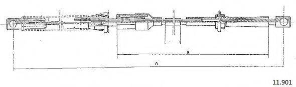 FORD 84VB9A758AD Тросик газу
