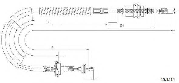 CABOR 151313 Трос, управління зчепленням