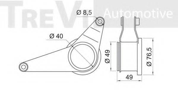 TREVI AUTOMOTIVE A852 Натягувач ременя, клинового зубча