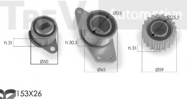 TREVI AUTOMOTIVE KD212 Комплект ременя ГРМ