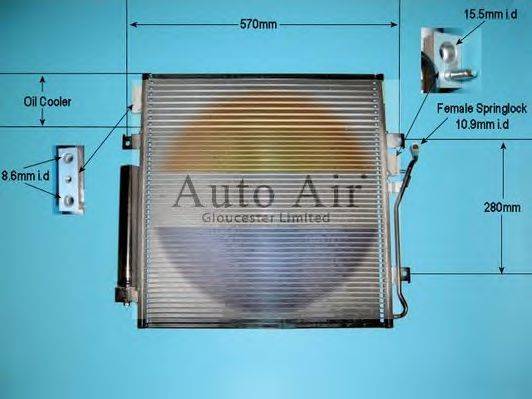 AUTO AIR GLOUCESTER 166223 Конденсатор, кондиціонер