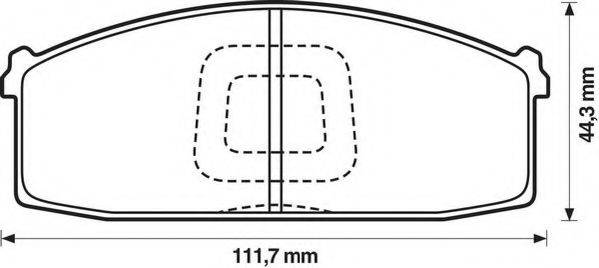 ROADHOUSE 2117 Комплект гальмівних колодок, дискове гальмо
