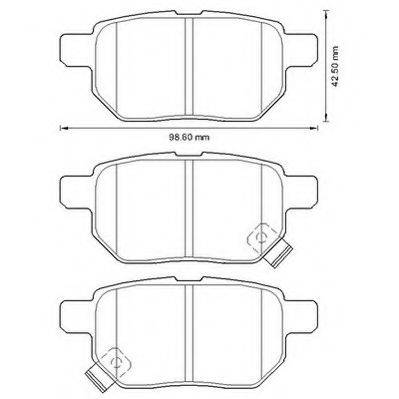 LEXUS 0446676011 Комплект гальмівних колодок, дискове гальмо