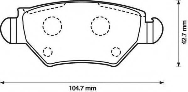 MAGNETI MARELLI 363612004050 Комплект гальмівних колодок