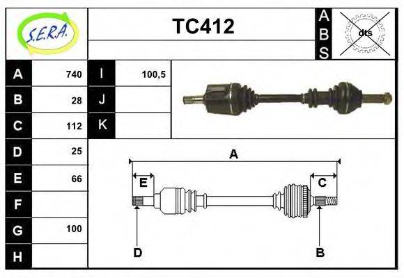 SERA TC412 Приводний вал