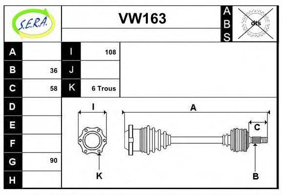 SERA 6R0407762F Приводний вал