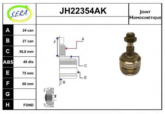 SERA 303876 Шарнірний комплект, приводний вал
