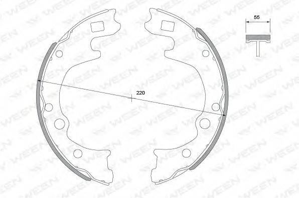 HYUNDAI 58305-4BA20 Комплект гальмівних колодок