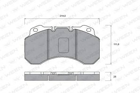 WEEN 29100 Комплект гальмівних колодок, дискове гальмо