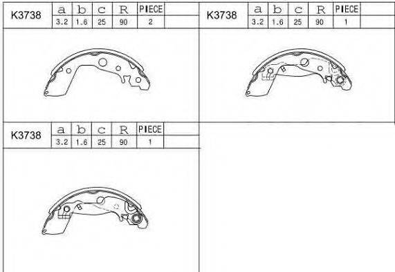 FBK K3434 Комплект гальмівних колодок