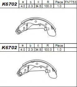 PONTIAC 96473228 Комплект гальмівних колодок