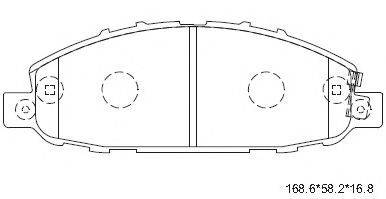 ASIMCO KD1475 Комплект гальмівних колодок, дискове гальмо