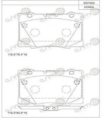 FMSI-VERBAND D1091-7996 Комплект гальмівних колодок, дискове гальмо