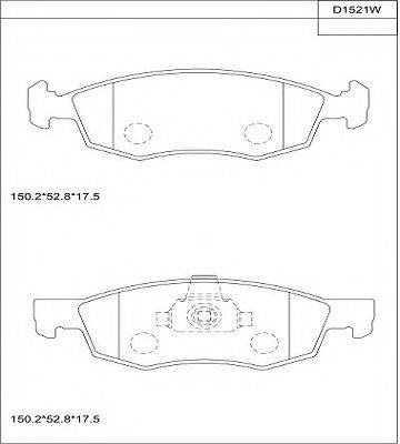 NISSAN 6001549803 Комплект гальмівних колодок, дискове гальмо