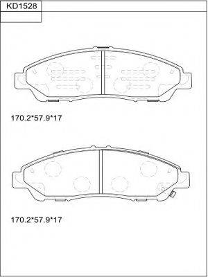 ACURA 45022-STX-A00 Комплект гальмівних колодок, дискове гальмо
