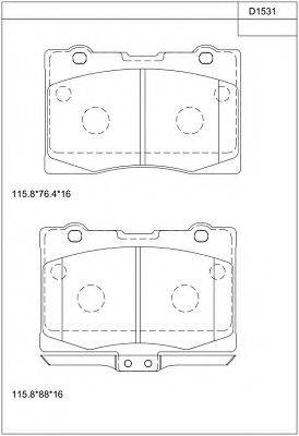 ACURA 45022-SJA-010 Комплект гальмівних колодок, дискове гальмо