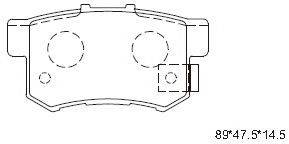 ACURA 43022SP0010 Комплект гальмівних колодок, дискове гальмо