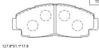 NISSAN 0446520290 Комплект гальмівних колодок, дискове гальмо