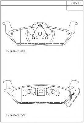 LINCOLN 6L3Z-2200-CD Комплект гальмівних колодок, дискове гальмо