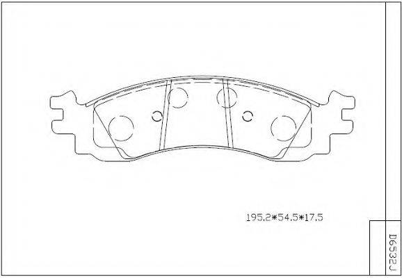 MERCURY 6L2Z2001A Комплект гальмівних колодок, дискове гальмо