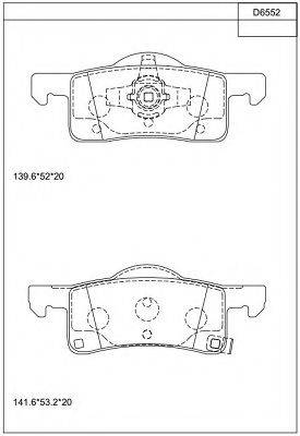 LINCOLN 4L1Z-2200-AB Комплект гальмівних колодок, дискове гальмо