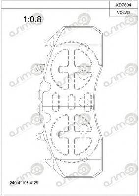 MERITOR 21024702 Комплект гальмівних колодок, дискове гальмо