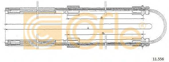 FORD 77VB2A604C2D Трос, стоянкова гальмівна система