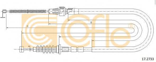 ISUZU 522523 Трос, стоянкова гальмівна система