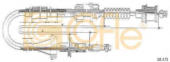 COFLE 18171 Трос, управління зчепленням