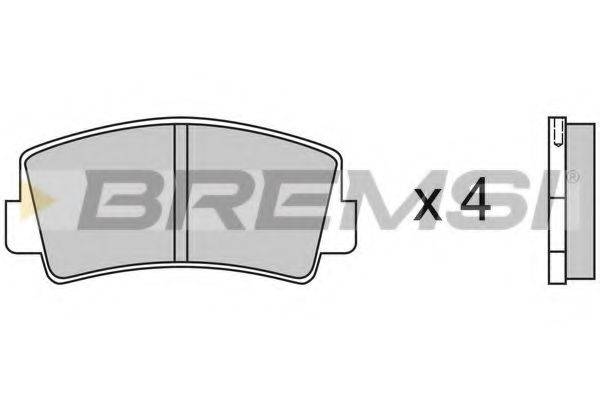 BREMSI 20333 Комплект гальмівних колодок, дискове гальмо