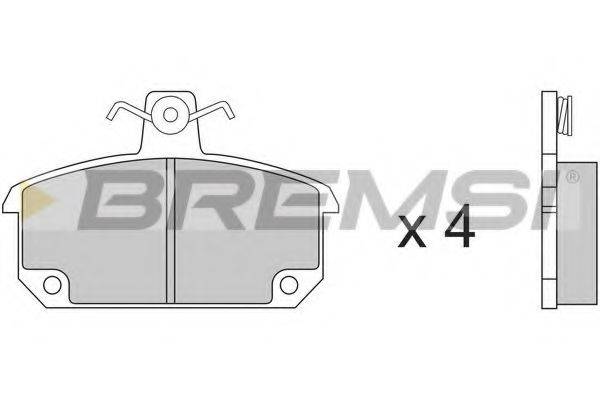 BREMSI 20670 Комплект гальмівних колодок, дискове гальмо
