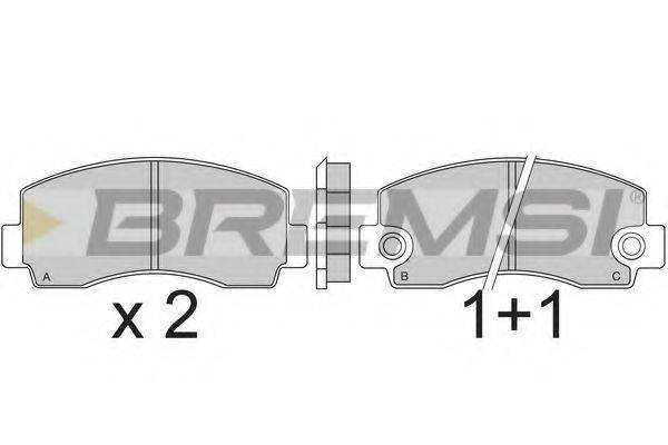 BREMSI 20699 Комплект гальмівних колодок, дискове гальмо