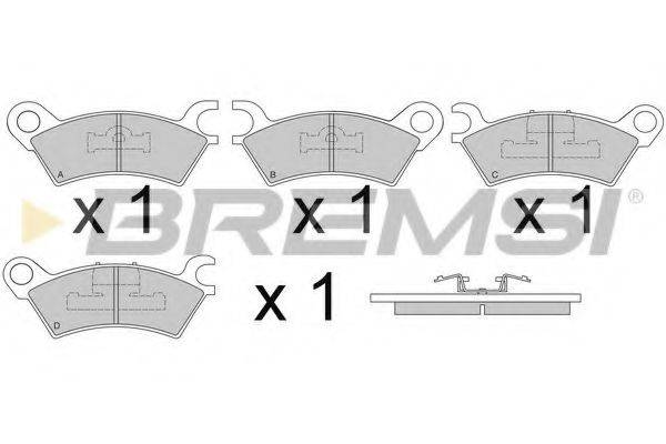 BREMSI 21038 Комплект гальмівних колодок, дискове гальмо