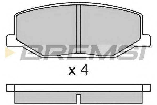 BREMSI 21142 Комплект гальмівних колодок, дискове гальмо