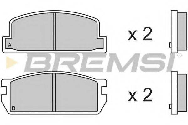 BREMSI 20954 Комплект гальмівних колодок, дискове гальмо
