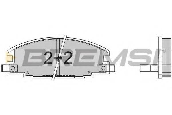 BREMSI 21543 Комплект гальмівних колодок, дискове гальмо