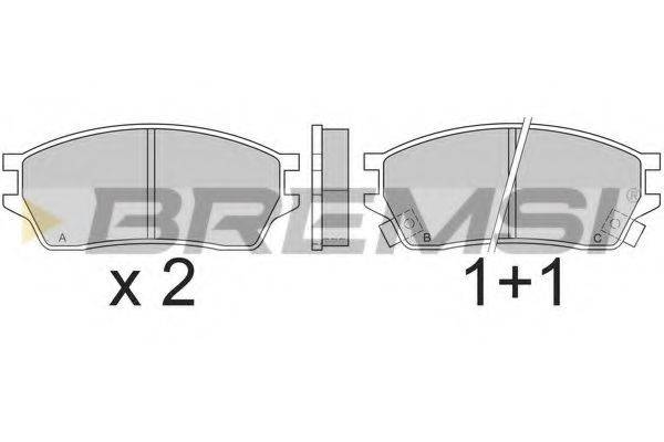 BREMSI 22072 Комплект гальмівних колодок, дискове гальмо