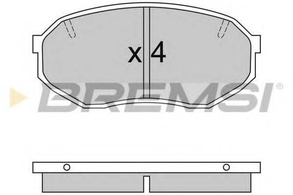 BREMSI 21538 Комплект гальмівних колодок, дискове гальмо