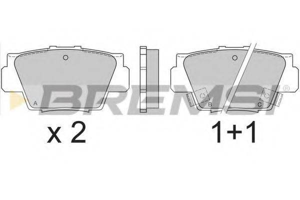 BREMSI 23355 Комплект гальмівних колодок, дискове гальмо