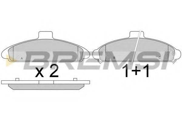 BREMSI 21531 Комплект гальмівних колодок, дискове гальмо