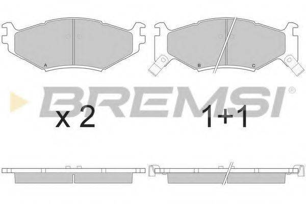 BREMSI 21809 Комплект гальмівних колодок, дискове гальмо