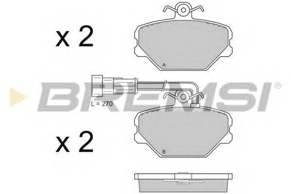 BREMSI 23068 Комплект гальмівних колодок, дискове гальмо