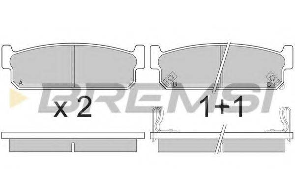 BREMSI 23367 Комплект гальмівних колодок, дискове гальмо